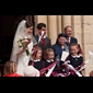 thumbnail Sur le parvis : Lucie, Manuel, Monique, Jean-Louis et les demoiselles d'honneur